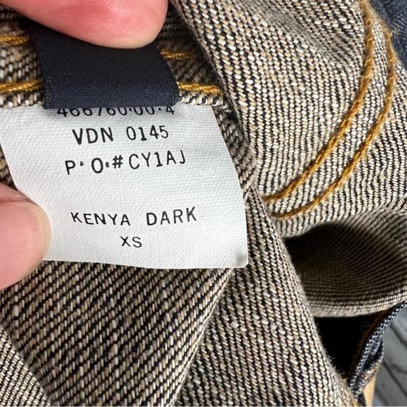 Banana Republic Premium Denim Cropped Dark Wash Jean Jacket Size XS - Picture 14 of 15